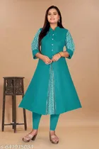 Solid Cotton Blend Kurti for Women, Pack of 2 