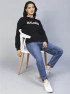 Women's Printed Round Neck Sweatshirt 