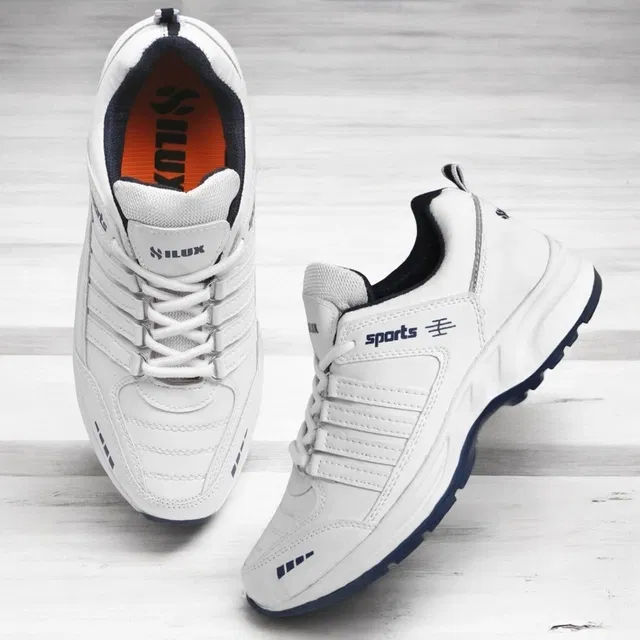 Casual Shoes for Men (White, 8)