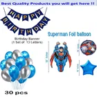 Super Man Theme Birthday Decoration,Navy Blue,Set Of 1