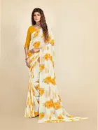 Georgette Printed Saree for Women 
