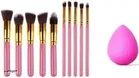 Makeup Brushes Set with Makeup Blender, Multicolor, Set of 2