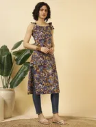 Summer Tie Up Poly Crepe Kurti for Women 
