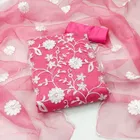 Organza Unstitched Dress Material for Women 