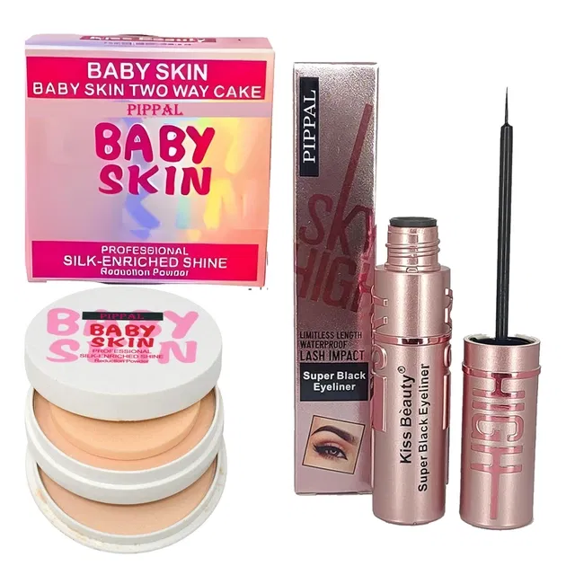 Pippal Baby Skin Compact (20 g) with Eyeliner (6 ml) (Set of 2)