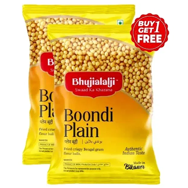 भुजियालालजी बूंदी प्लैन 150 g (1 के साथ 1 मुफ्त )