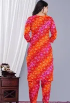 Rayon Floral Print Women's Kurta with Pant Set 