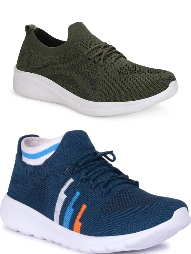 Sports Shoes for Men (Multicolor, 7) (Set of 2)