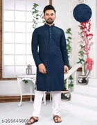 Embellished Mandarin Neck Kurta for Men 