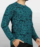 Cotton Blend T-shirt for Men, Rama Green 