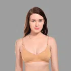 Hosiery Solid Non-Padded Bra for Women (Beige, 28)