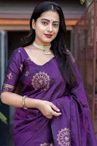Banarasi Woven Silk Blend Saree for Women 