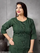 Floral Cotton Blend Kurti for Women 