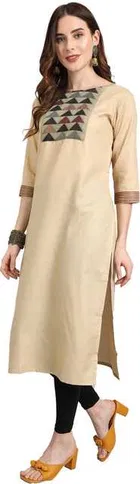 Women Cotton Blend Printed Kurta 