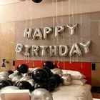 6th Happy Birthday Balloon Decoration Kit ,Silver Set Of 1