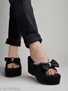 [24] Embellished Suede Platform Sandals for Women 