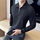 Cotton Blend T-shirt for Men, Black 