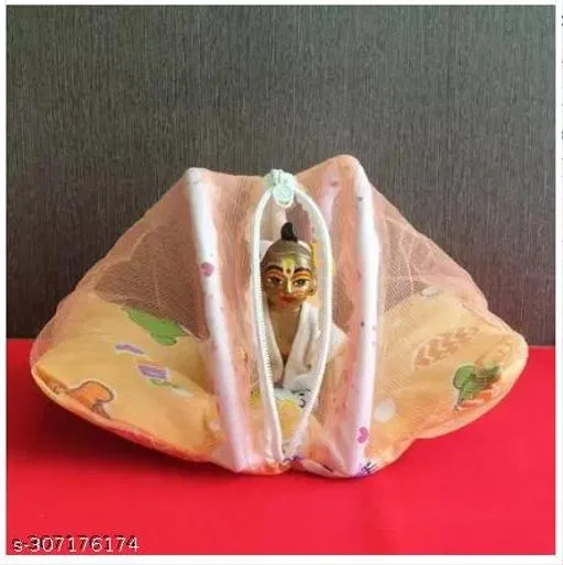 Laddu Gopal Mosquito Net (Orange, 1)