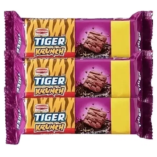 Britannia Choco Chips Tiger Krunch Biscuits 3X64 g (Set Of 3)