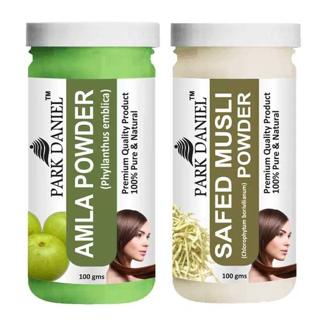 Park Daniel 100% Pure & Natural Amla Powder & Safed Musli Powder (Pack Of 2, 100 g) (SE-1181)