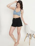 Cotton Blend Solid Non Padded Feeding Bras for Women 