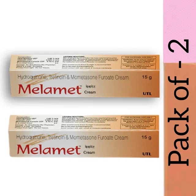 Melamet Skin Whitening Cream (15 g, Pack of 2)