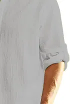 Full Sleeves Solid Short Kurta for Men 