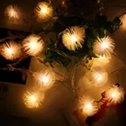 16 LEDs 2.5 m Yellow Snow Ball Fairy Light 