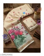 Cotton Linen Saree for Women 