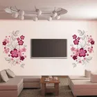 AVV Wine Flowers TV Background Stickers 150x90cm
