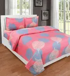 Glace Cotton Printed Double Bedsheet with 2 Pillow Covers 
