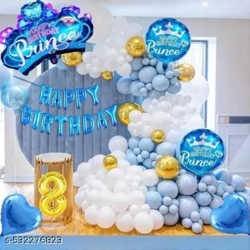 38 Pcs 8th Birthday Decoration kit, Multicolour, Set of 1