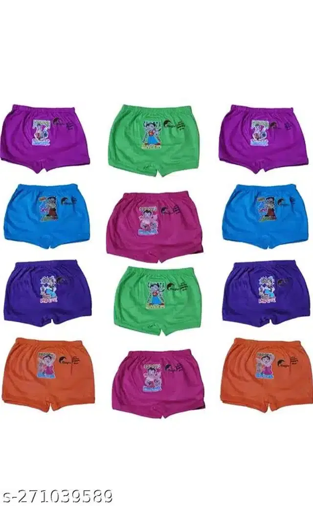Cotton Innerwear Shorts for Kids (Multicolor, 18-24 Months) (Pack of 12)