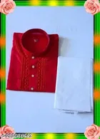 Solid Embroidered Kurta Set for Men 