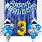 3rd Happy Birthday Balloon Decoration,Blue,Set Of 1