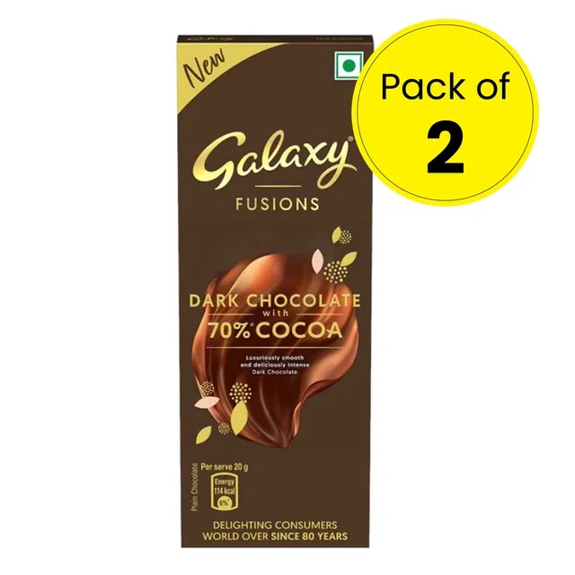 गैलेक्सी फ्यूज़न चॉकलेट बार 2X56 g (पैक ऑफ 2)