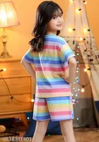 Cotton Blend Night Suit for Girls 