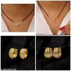 Alloy 2 Pcs Mangalsutra with 2 Pair Earrings for Women 