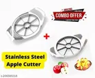 Stainless Steel Fruit Slicer (Silver, Pack of 2)