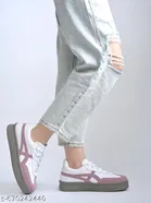 Solid Synthetic Slip-on Sneakers 