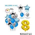 8th Happy Birthday Balloon Decoration,Blue,Set Of 1