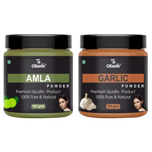Natural Amla & Garlic Powder for Skin & Hair (Pack of 2, 100 g)