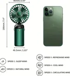 Immutable  Mini Portable Fan,Powerful Hand Fan 1800 mah 5 Speed Fan for Indoor,Outdoor Mini fan with display Rechargeable Fan- Multicolor