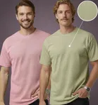 Polyester Round Neck T-shirt for Men, Multicolour, Pack of 2 