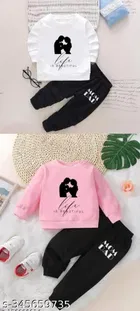 Hosiery Cotton Full Sleeves T-Shirt with Pant Clothing Set for Kids 