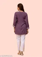 Chikankari Embroidered Short Kurti for Daily/Office Wear for Women 