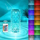 Immutable  Crystal Lamp,Color Changing Rose,USB Rechargeable Table Lamp  