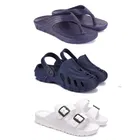 Combo of Sliders with Clogs & Slipper for Men (Multicolor, 6) (Set of 3)