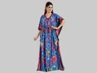 Satin Printed Nightdress for Women (Multicolor, Free size)