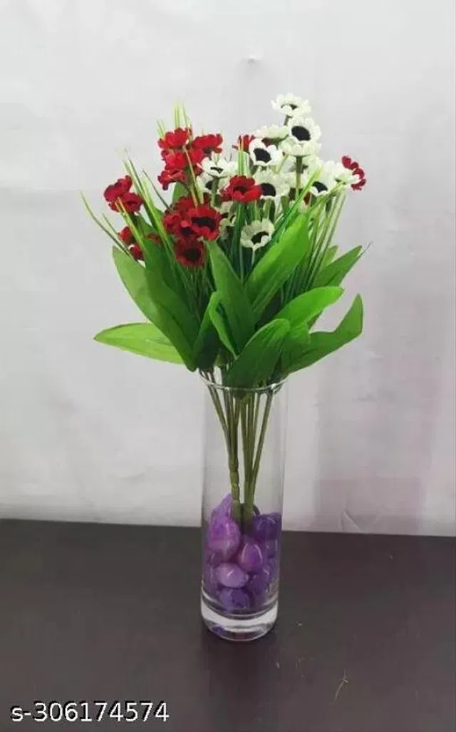 Plastic Artificial Flower (Multicolor, Pack of 2)